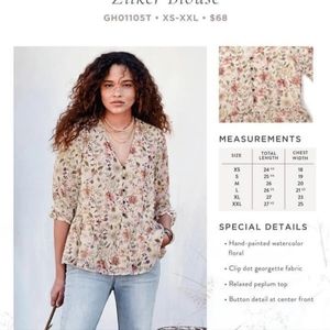 NWT Matilda Jane Good Hart Zilkers Blouse Sz M